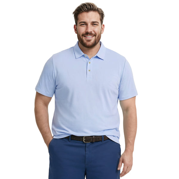 Big & Tall Dockside Slub S/S Polo - Chambray Blue – IZOD