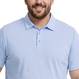 BIG & TALL DOCKSIDE SLUB S/S POLO - CHAMBRAY BLUE