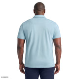 BIG & TALL DOCKSIDE SLUB S/S POLO - MILKY BLUE