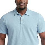 BIG & TALL DOCKSIDE SLUB S/S POLO - MILKY BLUE