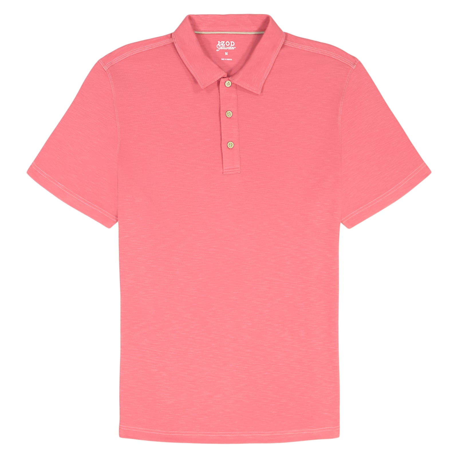 BIG & TALL DOCKSIDE SLUB S/S POLO - HOLLY BERRY – IZOD