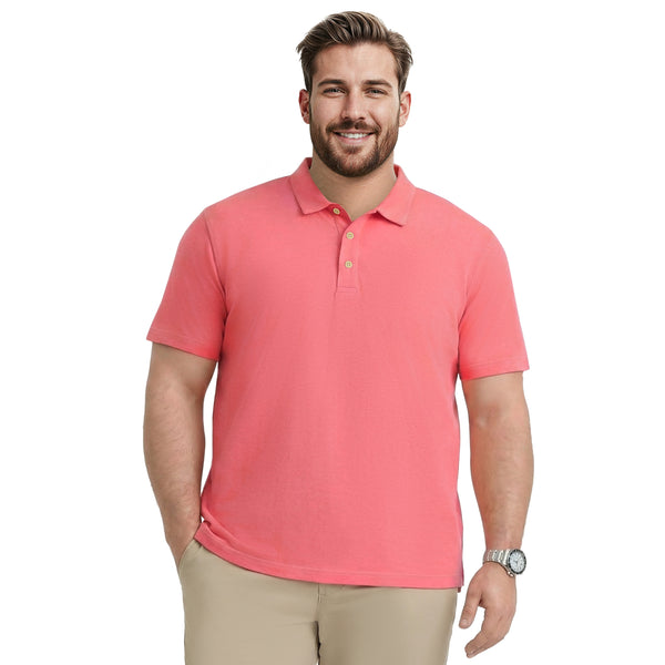 BIG & TALL DOCKSIDE SLUB S/S POLO - HOLLY BERRY – IZOD