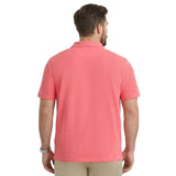 BIG & TALL DOCKSIDE SLUB S/S POLO - HOLLY BERRY