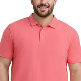 BIG & TALL DOCKSIDE SLUB S/S POLO - HOLLY BERRY