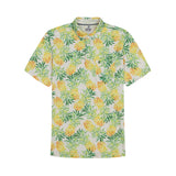 BIG & TALL SUNSHIELD PERFORMANCE S/S PRINTED POLO - LEMON DROP