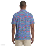 SUNSHIELD PERFORMANCE S/S PRINTED POLO - VALLARTA BLUE