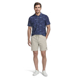 SUNSHIELD PERFORMANCE S/S PRINTED POLO - BLUE DEPTHS