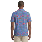 SUNSHIELD PERFORMANCE S/S PRINTED POLO - VALLARTA BLUE