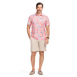 SUNSHIELD PERFORMANCE S/S PRINTED POLO - ROSE OF SHARON