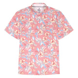 BIG & TALL SUNSHIELD PERFORMANCE S/S PRINTED POLO - ROSE OF SHARON