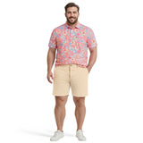 BIG & TALL SUNSHIELD PERFORMANCE S/S PRINTED POLO - ROSE OF SHARON