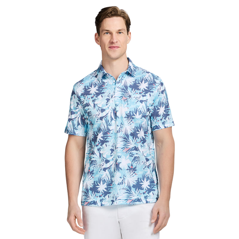Sunshield Performance S/S Printed Polo - Aquarius – IZOD