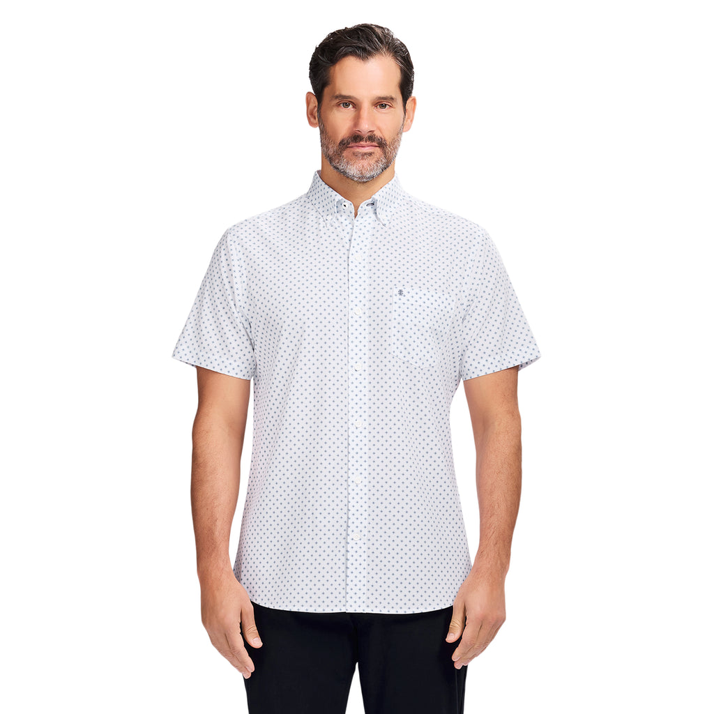 white short sleeve dress shirt mens Men's with Pocket XL / Blue woven to endure the demands of daily commercial use The Organic Short Sleeve Oxford