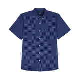BREEZE S/S PRINTED BUTTON-DOWN SHIRT - TWILIGHT BLUE