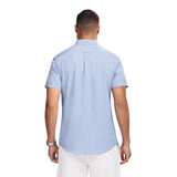 BREEZE S/S PRINTED BUTTON-DOWN SHIRT - CORNFLOWER BLUE