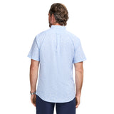 BREEZE S/S PRINTED BUTTON-DOWN SHIRT - CORNFLOWER BLUE
