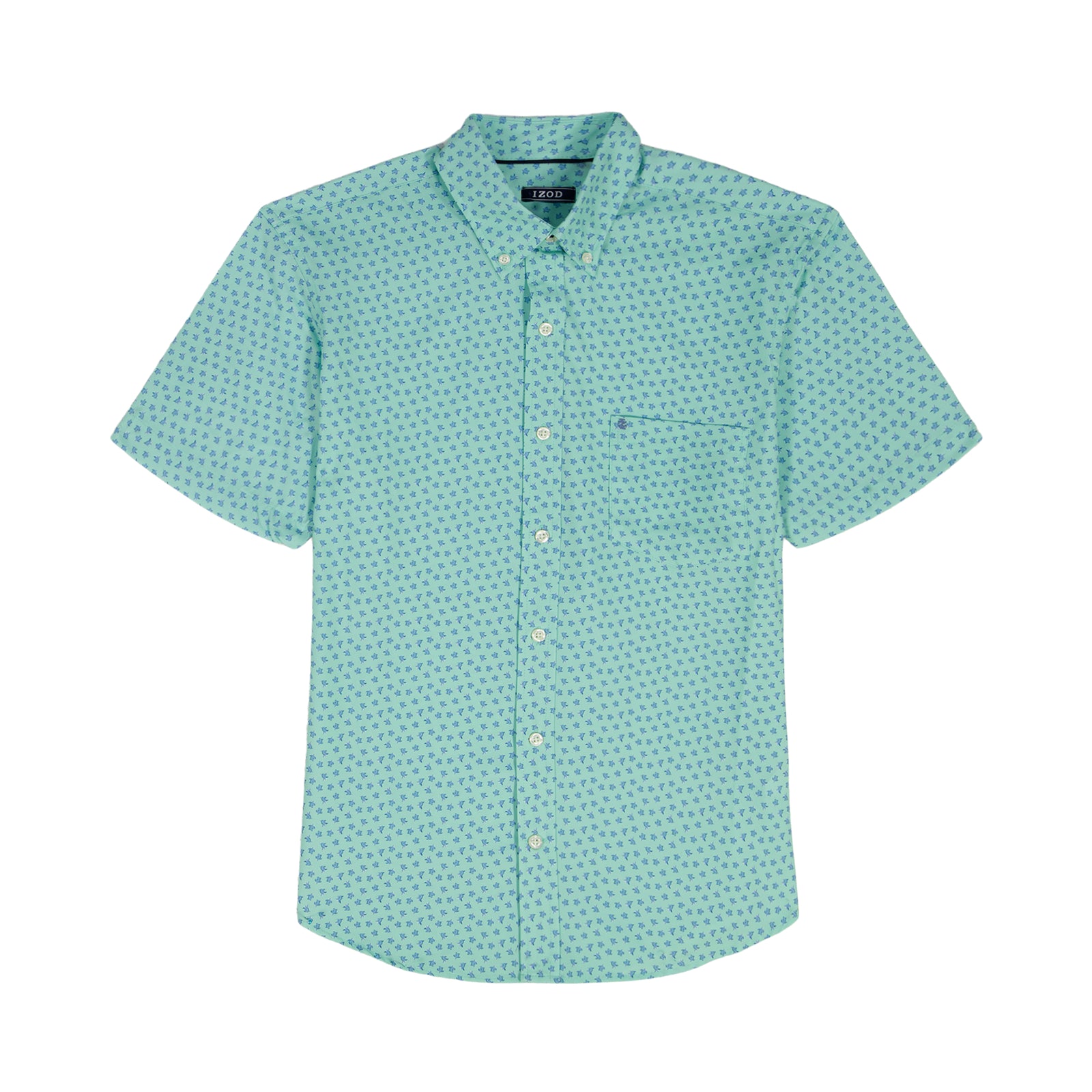BREEZE S/S PRINTED BUTTON-DOWN SHIRT - CABBAGE – IZOD
