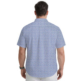 BIG & TALL BREEZE S/S PRINTED BUTTON-DOWN SHIRT - REGATTA