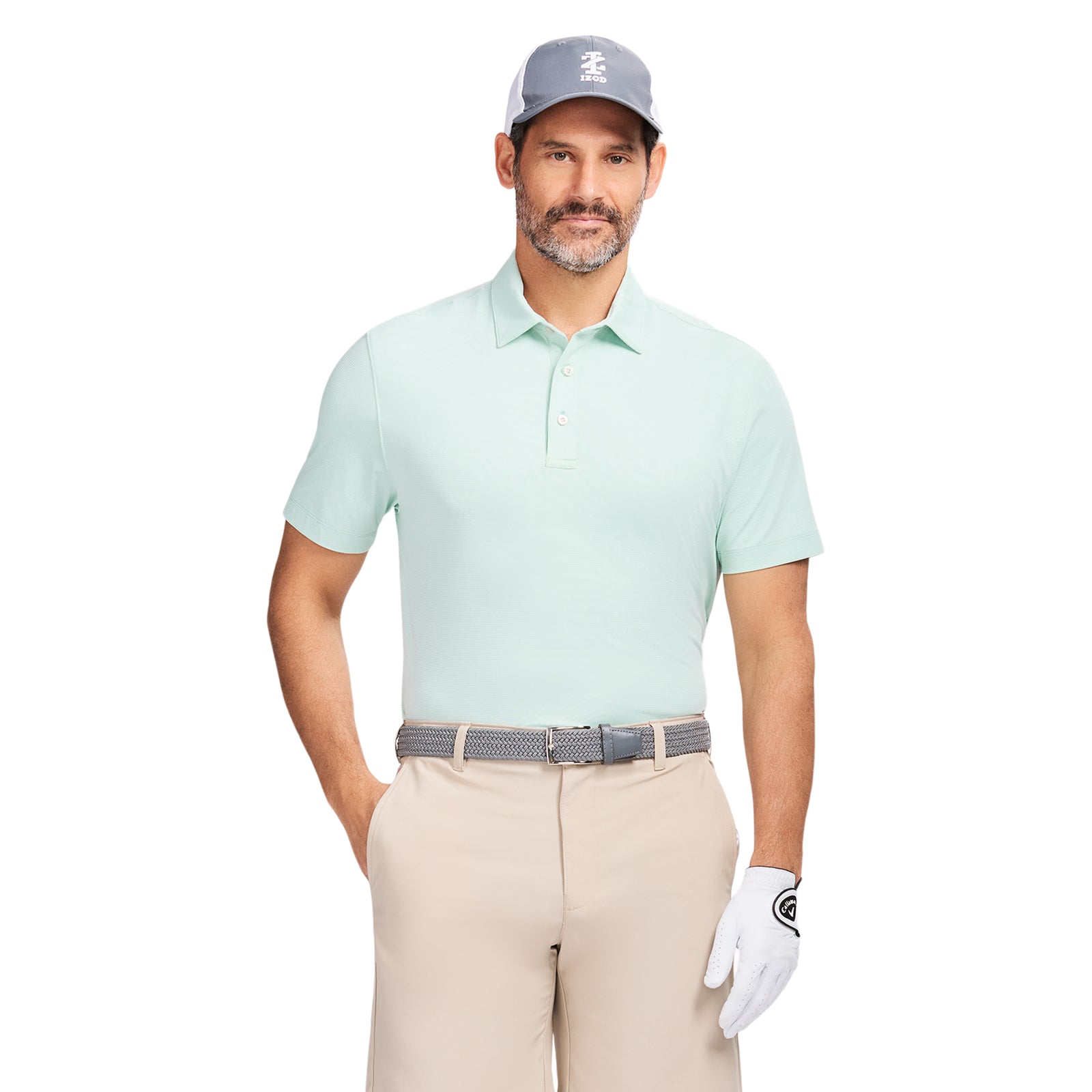 GOLF SWINGFLEX ELITE MESH POLO - SURF SPRAY – IZOD