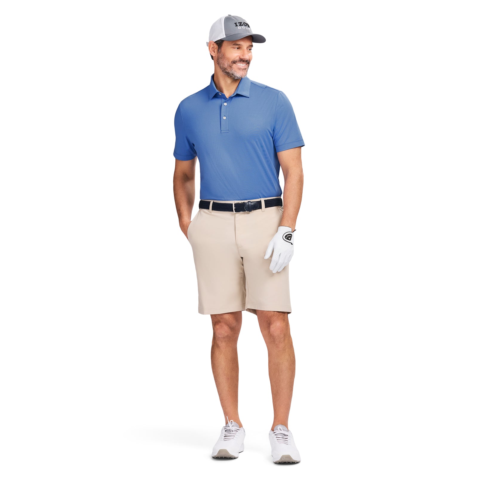 GOLF SWINGFLEX ELITE MESH POLO - BRIGHT COBALT – IZOD