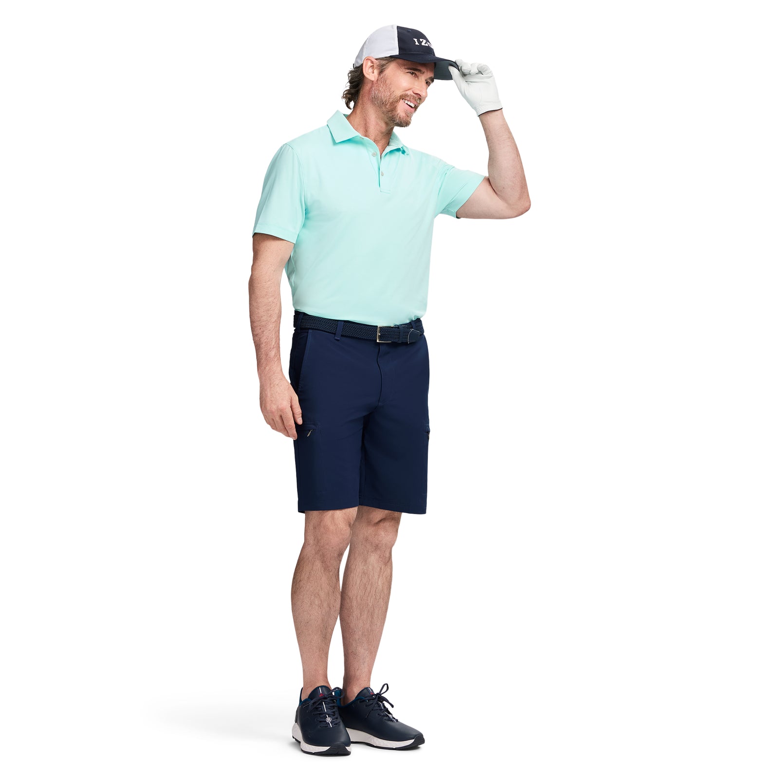 GOLF SWINGFLEX ELITE MESH POLO - TANAGER TURQUOISE – IZOD