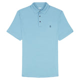 BIG & TALL GOLF SWINGFLEX ELITE S/S STRIPED POLO - TEAL