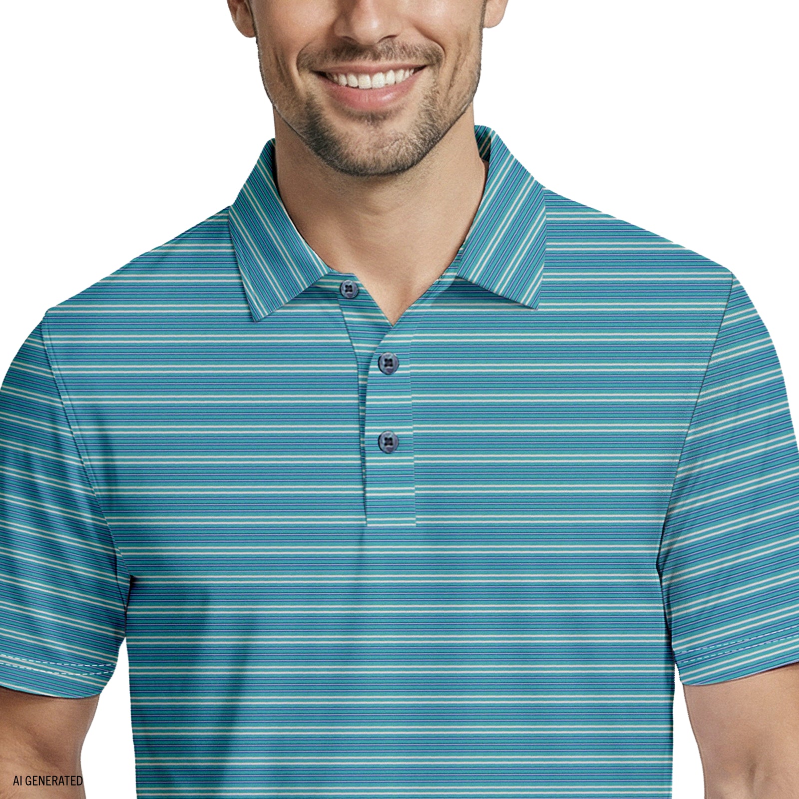 GOLF SWINGFLEX ELITE PRINTED POLO - TEAL – IZOD