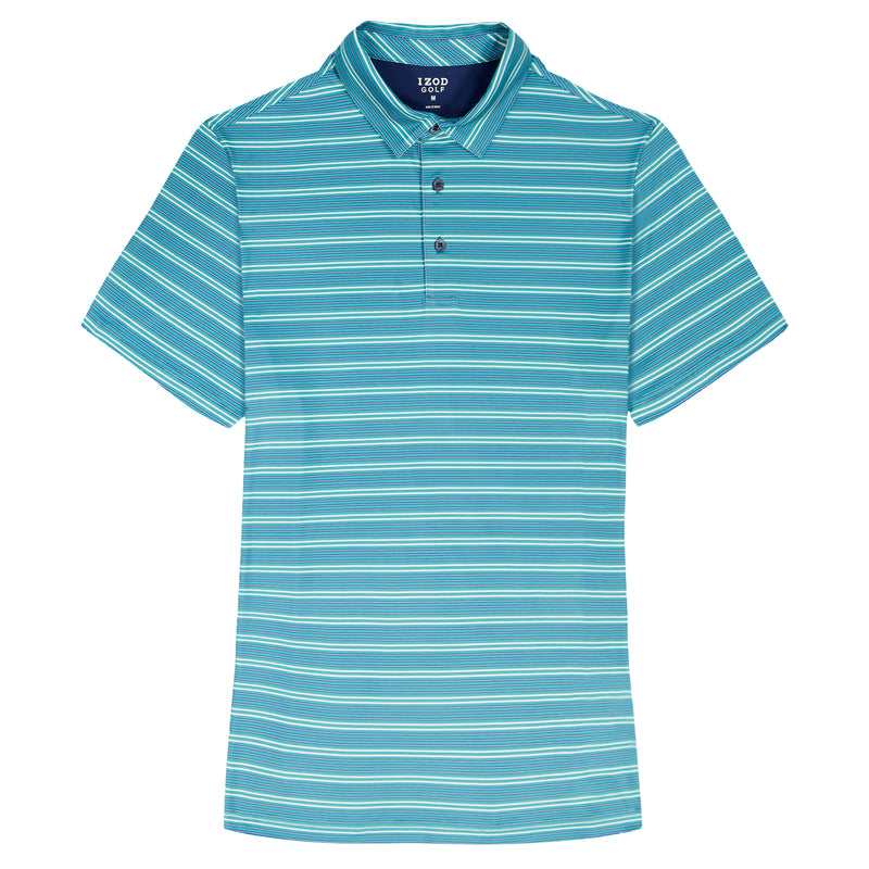 GOLF SWINGFLEX ELITE PRINTED POLO - TEAL – IZOD
