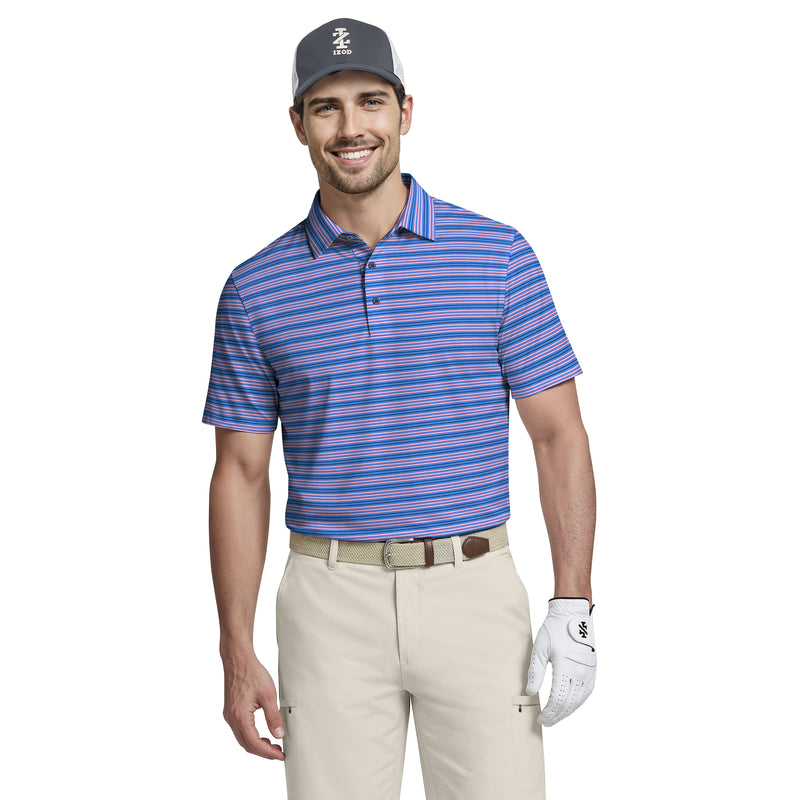 GOLF SWINGFLEX ELITE PRINTED POLO - BRIGHT COBALT – IZOD
