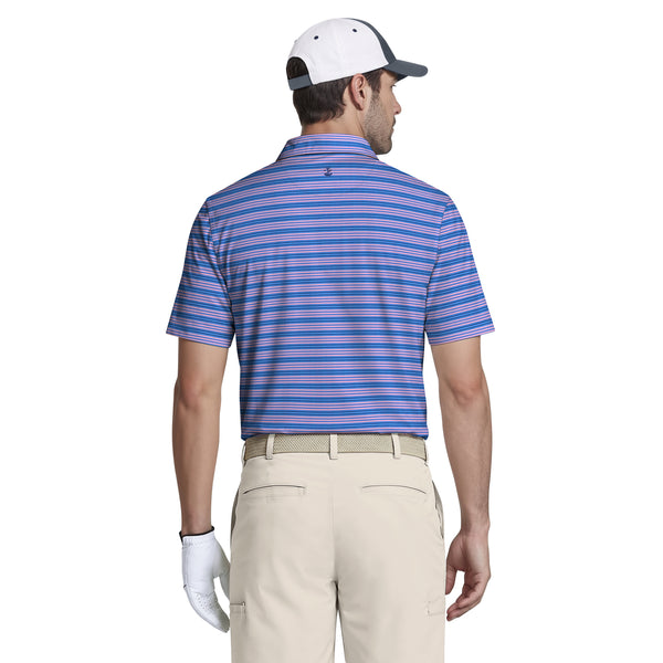 GOLF SWINGFLEX ELITE PRINTED POLO - BRIGHT COBALT – IZOD