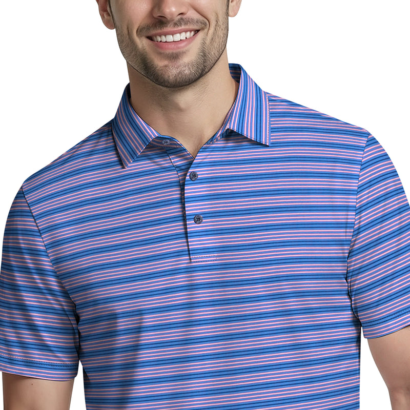 GOLF SWINGFLEX ELITE PRINTED POLO - BRIGHT COBALT – IZOD