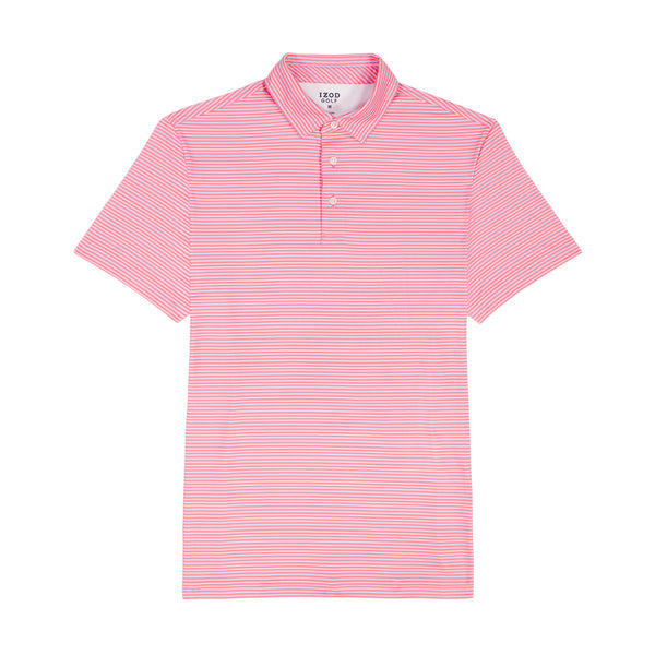 GOLF SWINGFLEX ELITE PRINTED POLO - PINK LEMONADE – IZOD