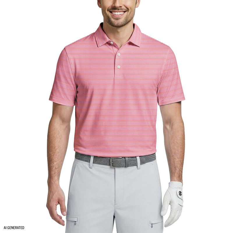GOLF SWINGFLEX ELITE PRINTED POLO - PINK LEMONADE – IZOD
