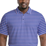 BIG & TALL GOLF SWINGFLEX ELITE PRINTED POLO - BRIGHT COBALT