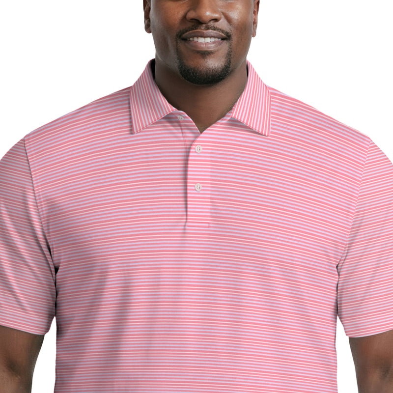 BIG & TALL GOLF SWINGFLEX ELITE PRINTED POLO - PINK LEMONADE – IZOD