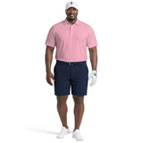 BIG & TALL GOLF SWINGFLEX ELITE S/S PRINTED POLO - PINK LEMONADE