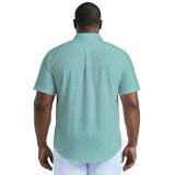 BIG & TALL BREEZE S/S PRINTED BUTTON-DOWN SHIRT - CABBAGE