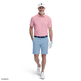 GOLF SWINGFLEX ELITE PRINTED POLO - PINK LEMONADE