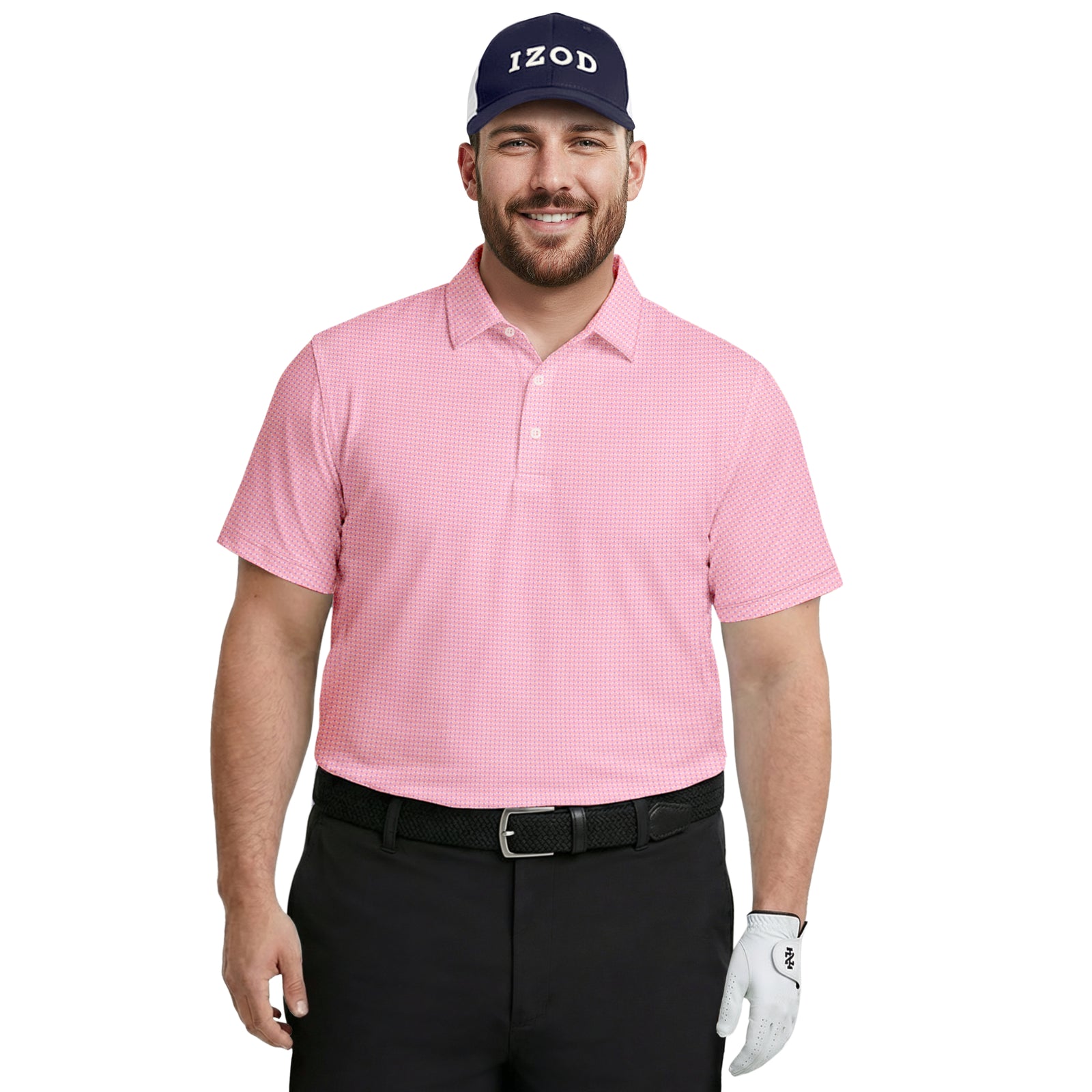 BIG & TALL GOLF SWINGFLEX ELITE PRINTED POLO - PINK LEMONADE – IZOD