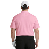 BIG & TALL GOLF SWINGFLEX ELITE S/S PRINTED POLO - PINK LEMONADE