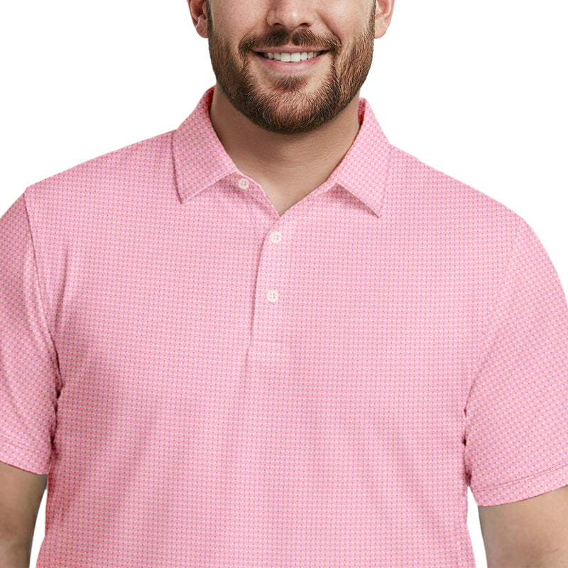BIG & TALL GOLF SWINGFLEX ELITE PRINTED POLO - PINK LEMONADE – IZOD