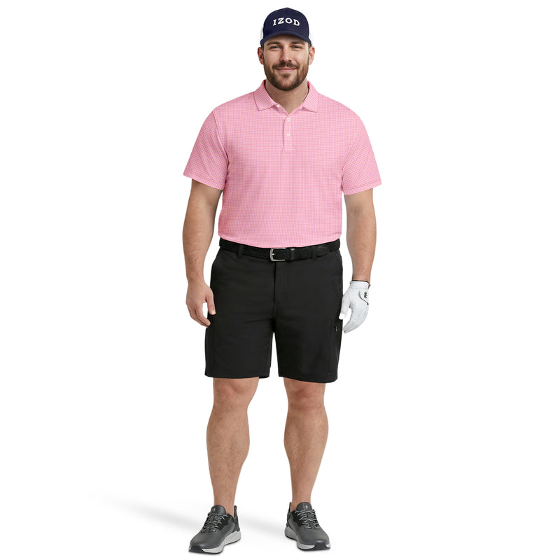 BIG & TALL GOLF SWINGFLEX ELITE PRINTED POLO - PINK LEMONADE – IZOD