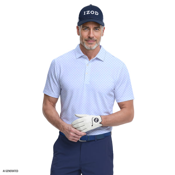 GOLF SWINGFLEX ELITE PRINTED POLO - PLACID BLUE – IZOD