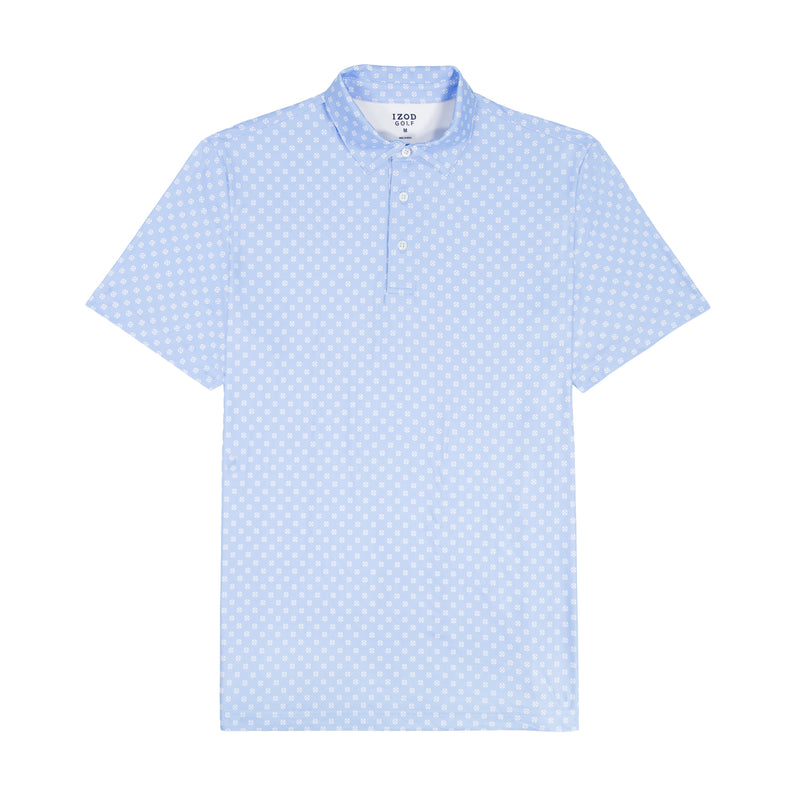 BIG & TALL GOLF SWINGFLEX ELITE PRINTED POLO - PLACID BLUE – IZOD