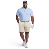 BIG & TALL GOLF SWINGFLEX ELITE PRINTED POLO - PLACID BLUE