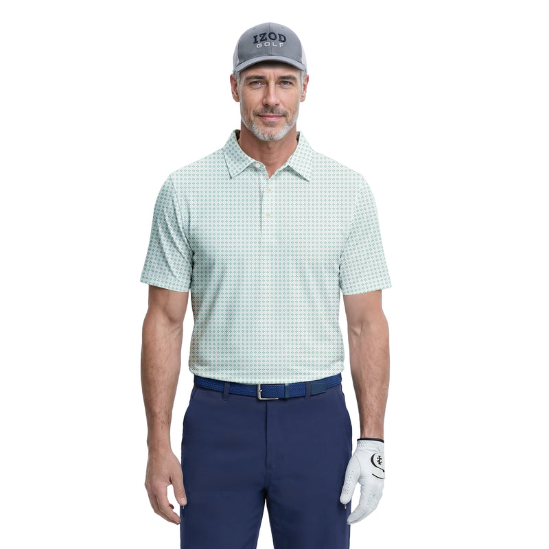 GOLF SWINGFLEX ELITE PRINTED POLO - WHITE – IZOD