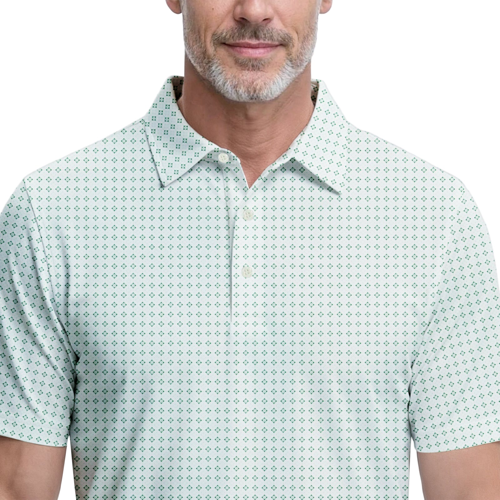 GOLF SWINGFLEX ELITE PRINTED POLO - WHITE – IZOD