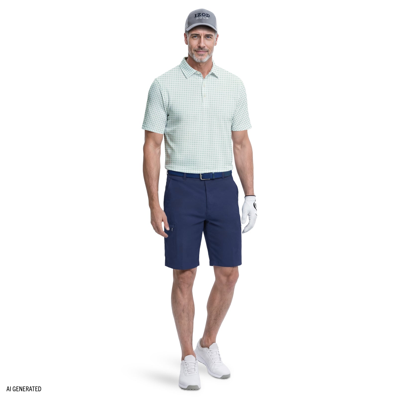 GOLF SWINGFLEX ELITE PRINTED POLO - WHITE – IZOD