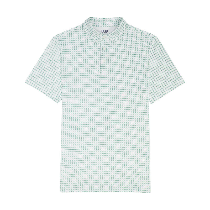 BIG & TALL GOLF SWINGFLEX ELITE PRINTED POLO - WHITE – IZOD