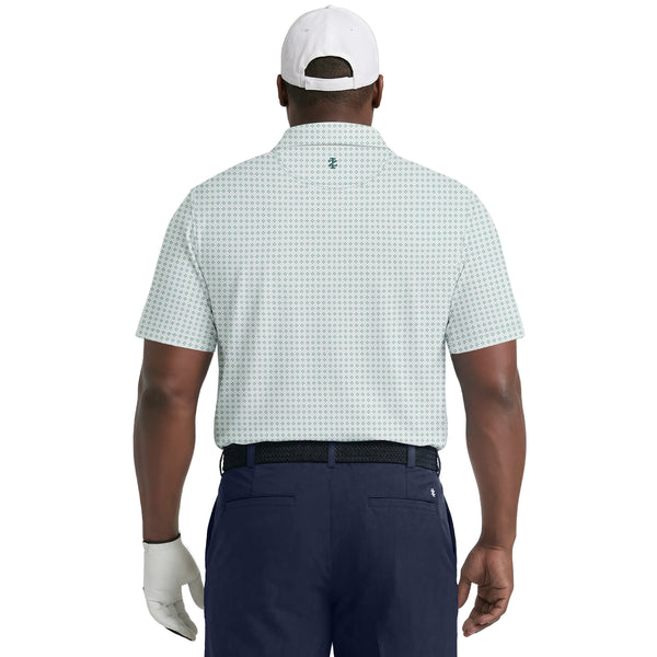 BIG & TALL GOLF SWINGFLEX ELITE PRINTED POLO - WHITE – IZOD